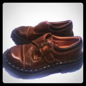 London Underground Shoes - London Underground Womens 7 Brown Leather “Monk” London Underground Shoes - London Underground Womens 7 Brown Leather “Monk”
